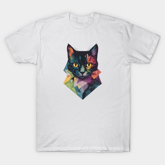 Abstract Cat Head T-Shirt by MonkeyStuff